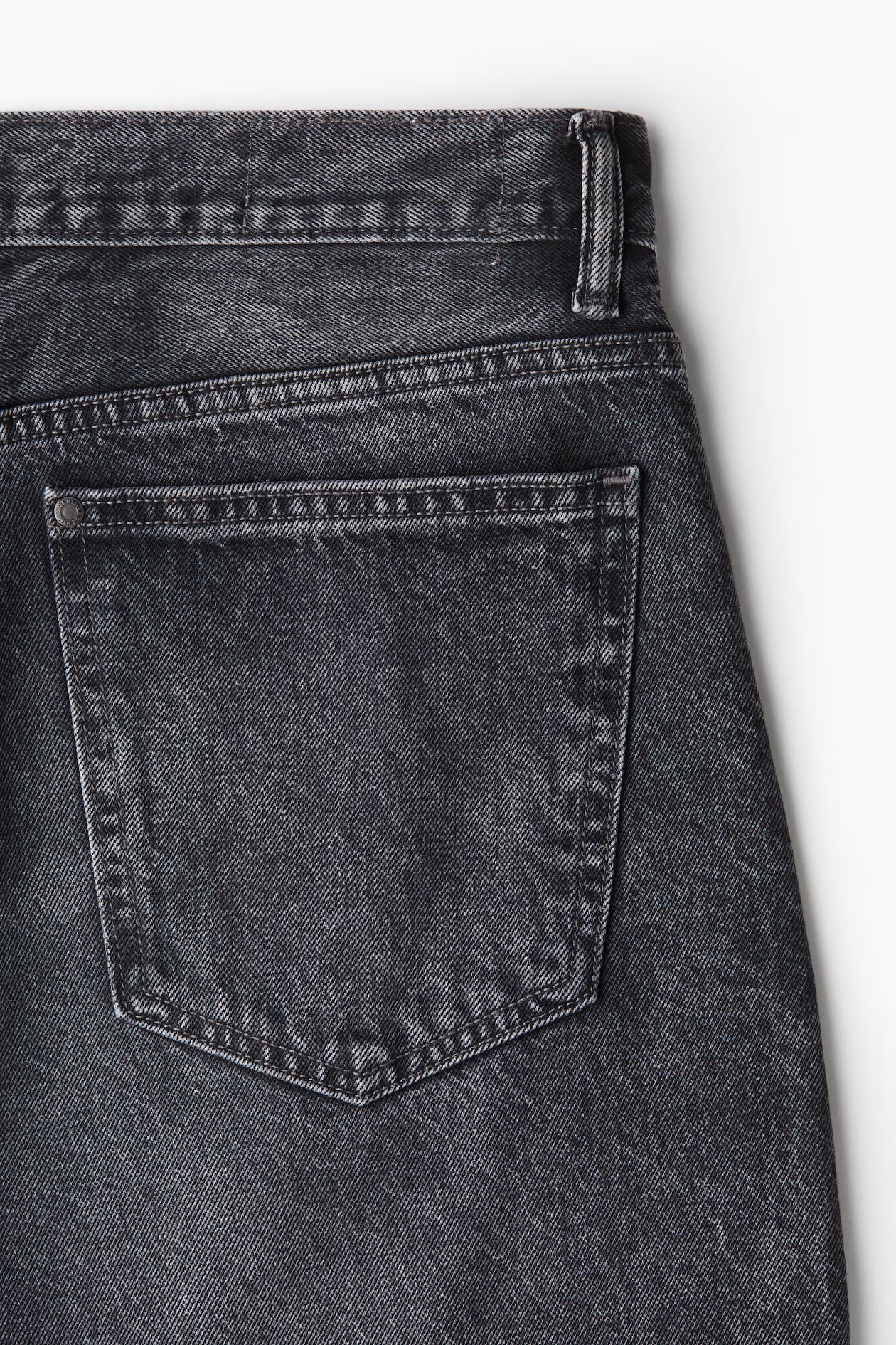 Vintage Black Acid Wash Wide-Leg Jeans