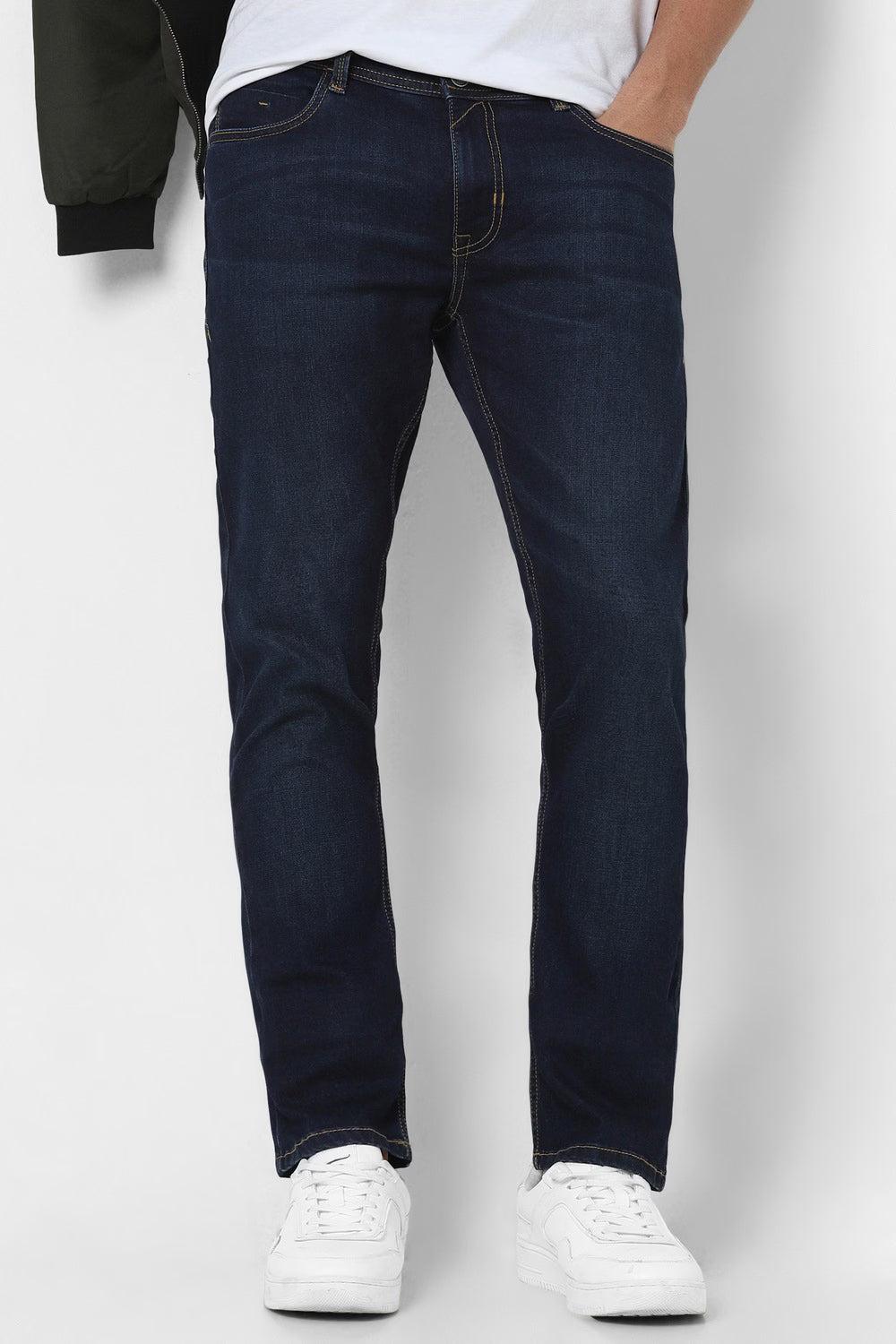 Peherav Men’s Dark Blue Slim Fit Stretchable Jeans